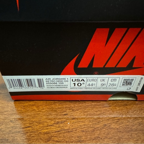 Jordan 1 Retro High Dark Mocha Size 10.5 - Picture 8 of 8